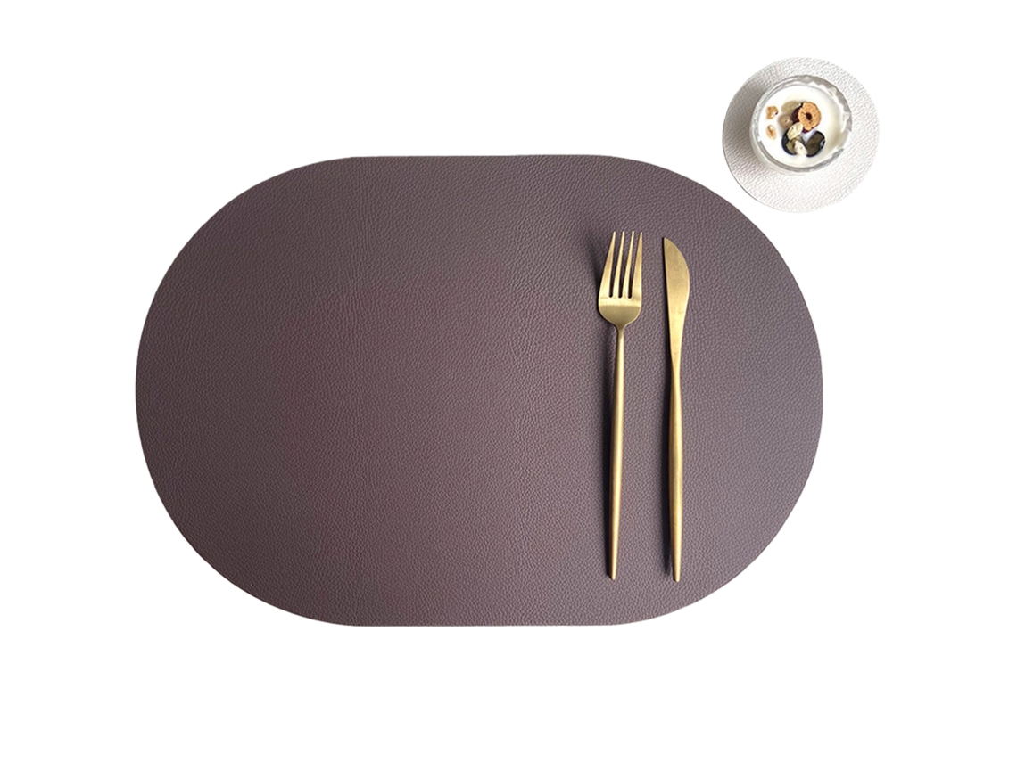 Set de 3 Sousplats de Cuero, Impermeables y Antiescaldaduras NEVEANCE