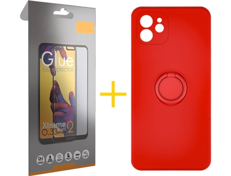 Carcasa + Protector de Pantalla para iPhone 11 SKYHE Rojo
