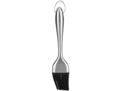 Cepillo Para Barbacoa De Silicona Resistente Al Calor Con Mango De Acero Inoxidable, 20 Cm