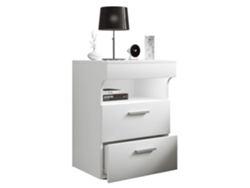 Soporte para mesita de noche, dos dimensiones aprox., Vcm, blanco (l)