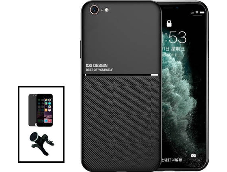 Kit Carcasa Magnética Anti Choque + Protector de Pantalla Privacidad iPhone SE 2022 G4M Negro