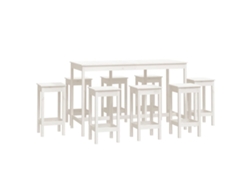 Maison Exclusive - Set De Bar 9 Piezas Madera Maciza De Pino Blanco