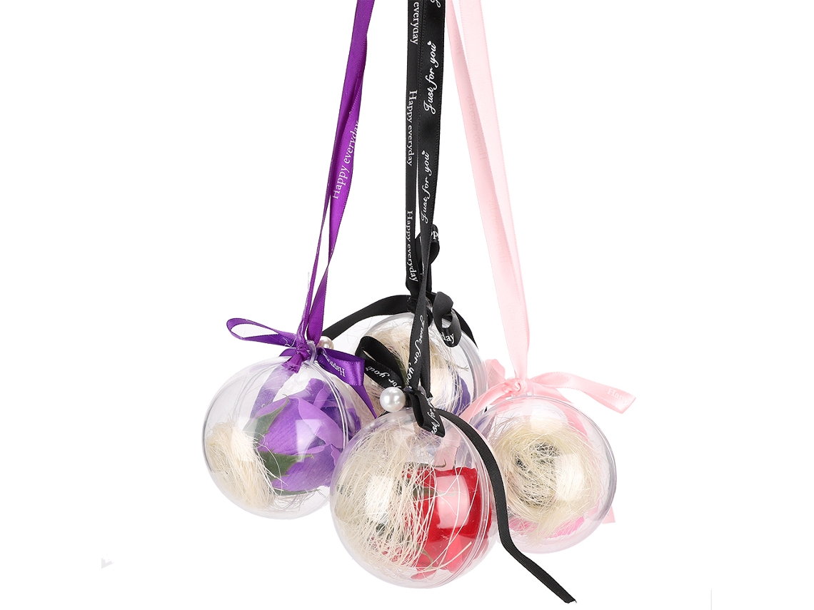 Colgante de bola rosa artificial, regalo, decoración Worten