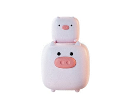 Reloj despertador lámpara de noche control de voz llevado reloj digital electrónico mesa de mesa reloj lindo cerdo para niños niños decoración del ...
