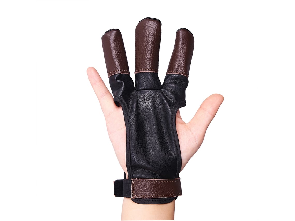 2026-guantes De Arqueria Y Liberación De Arco De Cuero Pu Y Vacuno 3 Dedos S-xl Para Hombres Mujeres Niños Jóvenes
