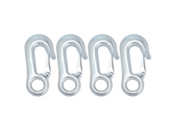 Kit De 4 Ganchos De Cabrestante Galvanizados Con Pestillos De Seguridad Para Remolque De Barcos 90x18mm