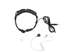 Auriculares con micrófono de garganta ajustable y tubo acústico oculto