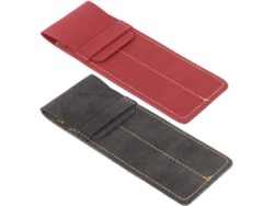 Juego de 2 bolígrafos Slowmoose, estuche de piel sintética, funda para pluma estilográfica.