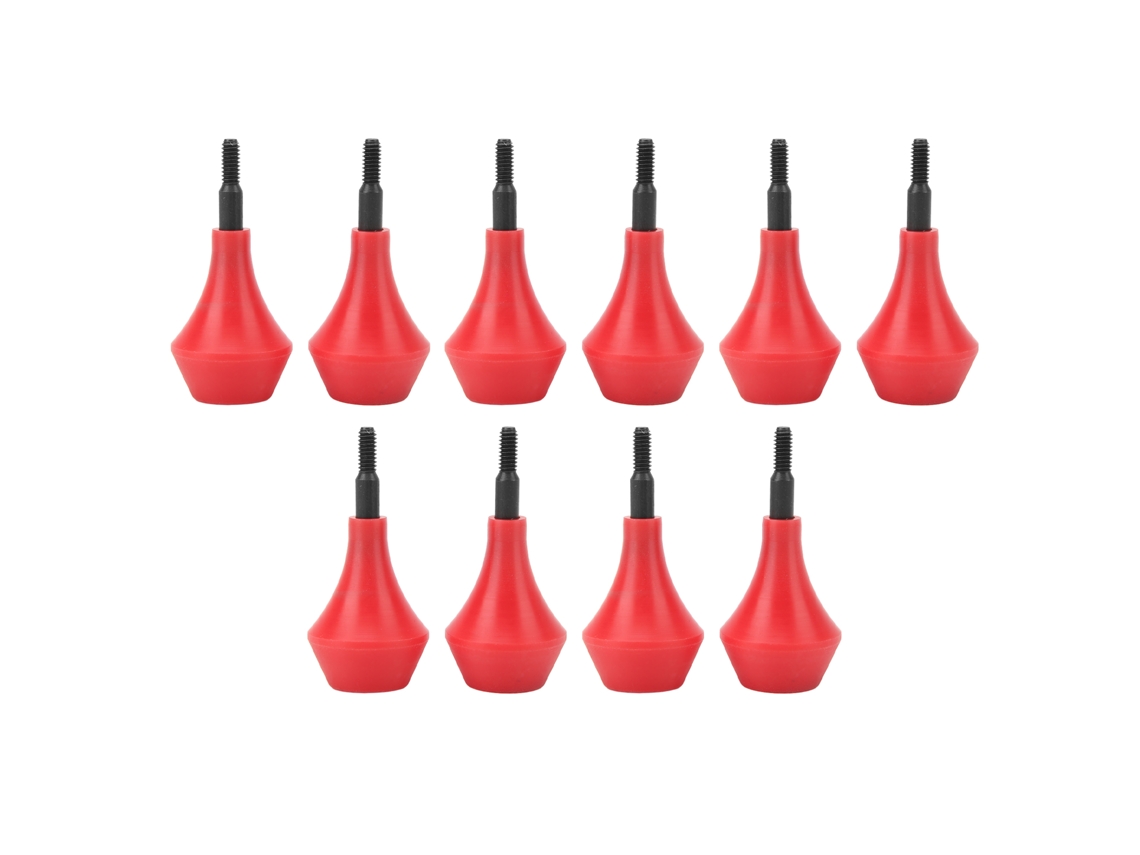 10 Puntas De Flecha De Nailon Con Rosca, Seguras Para Practicar Y Cazar, Para Adultos Y Niños, Color Rojo.