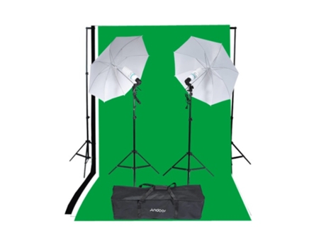 Kit de iluminación para fotografía y vídeo con fondos ANDOER
