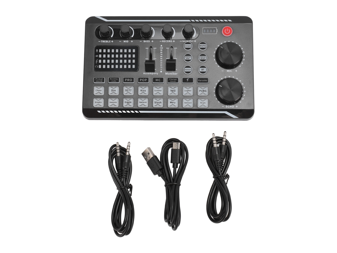 Tarjeta De Sonido Profesional Para Streaming En Directo Con Reducción De Ruido Y Cambiador De Voz Para Dispositivos Móviles Y Pc.