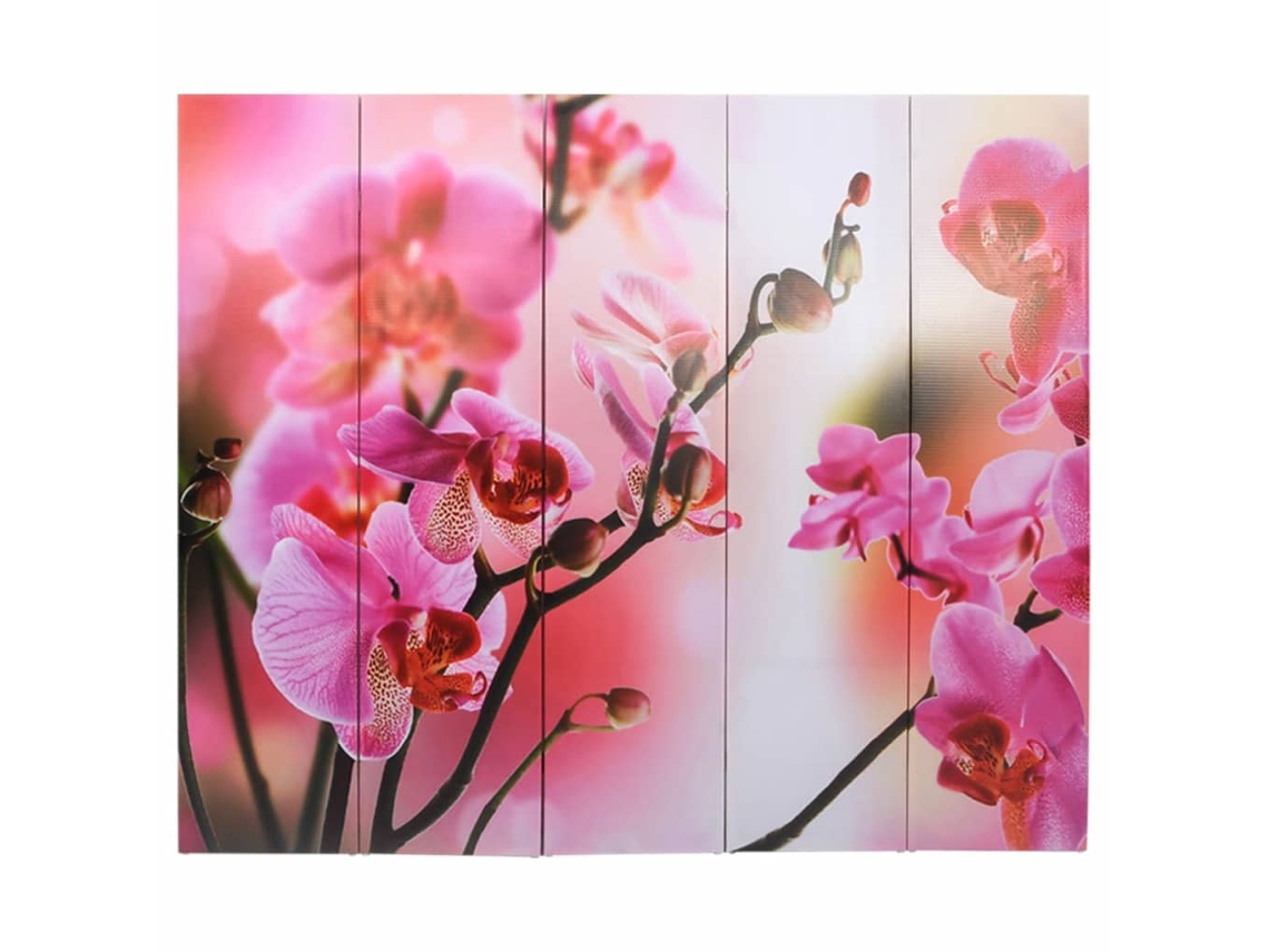 Mampara Plegable Con Estampado De Flores 200x170 Cm Wsd152099 Adorável Casa