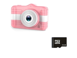 SZSMART  Câmara Digital Infantil  de 3,5 Polegadas Cartoon (Rosa - Cartão Sd)
