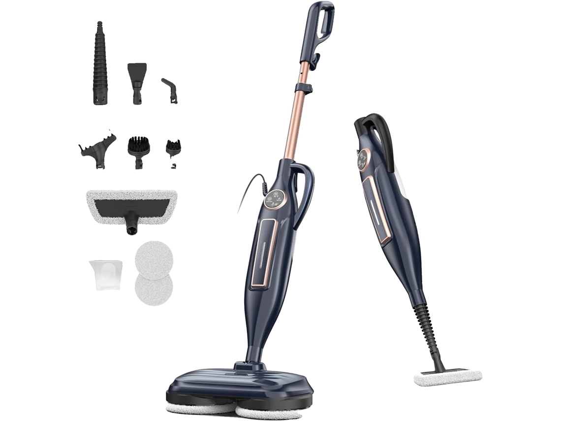Limpiador de suelos a vapor, potente (1300 W), 3 modos de vapor, negro, UE