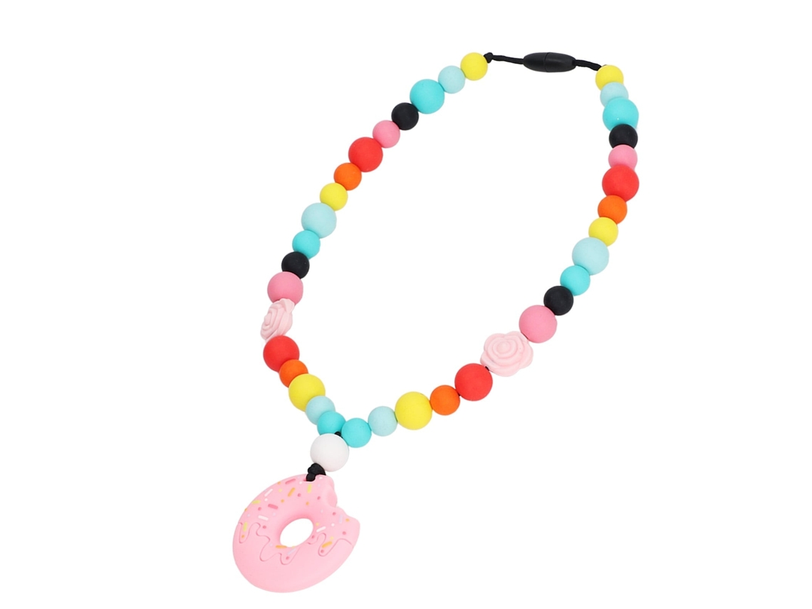 Collar De Dentición De Silicona Suave, Seguro Para Bebés Y Niños, Libre De Bpa.