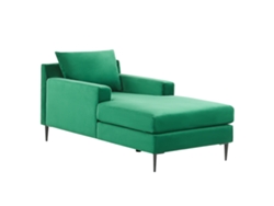 Chaise longue BELIANI Gueret de Terciopelo Verde 88x165x73