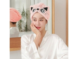 Toalla de microfibra para el cabello, gorro superabsorbente con botón, secado rápido. Rosewell