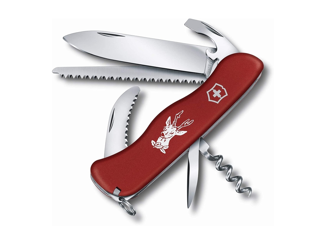 Canivete Swiss VICTORINOX Hunter Swiss Army Cluse Con Wood Saw Gutting Blade + Lock Blade