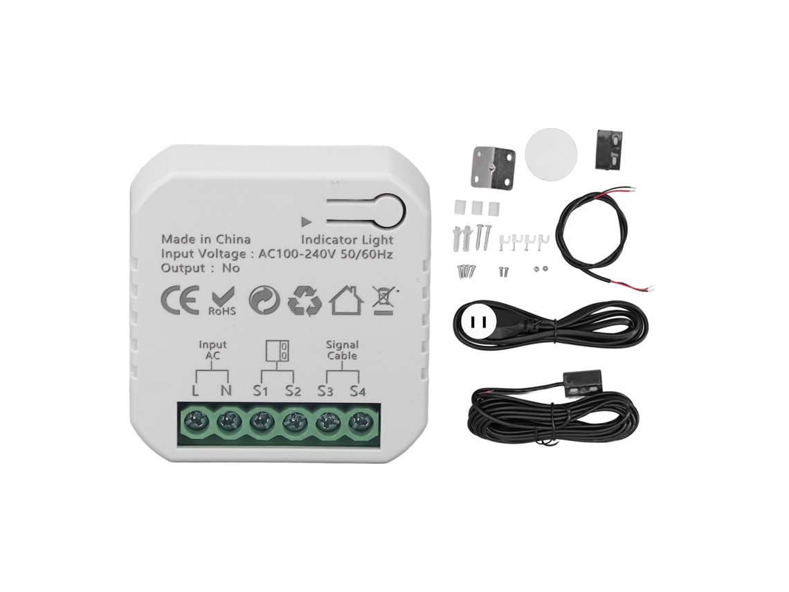 Controlador De Portão De Garagem Zigbee Com Controle Remoto, Voz E App, Plug Us De 100‑240v