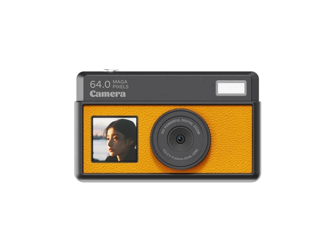 Cámara digital Yizhood 4K HD con zoom de 18x y lente de 2,8 pulgadas (naranja)