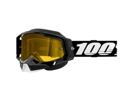 Máscara 100PERCENT Óculos Racecraft 2 Preto Yellow/CAT1