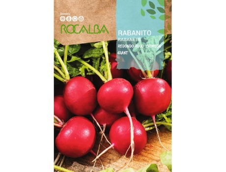 ROCALBA Rabanito Sementes Red.Rojocrimson Giant 25 Gr Pacote 5 Envelopes