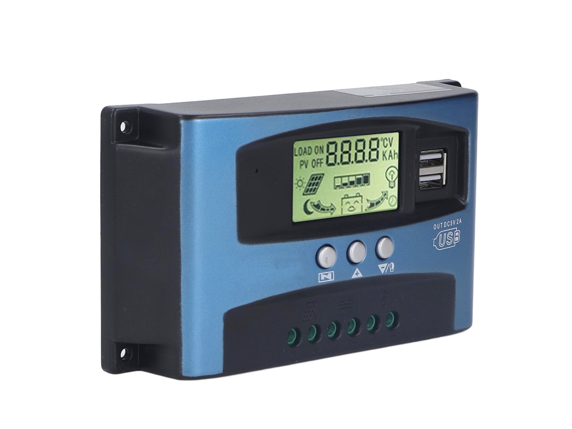 2026dz-controlador De Carga Solar Fotovoltaica Mppt Automático Lcd 40a 12v 24v Para Panel Solar