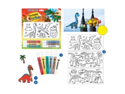 Kit de arte de dinosaurios para ventanas (hágalo usted mismo): seguro y fácil de limpiar.