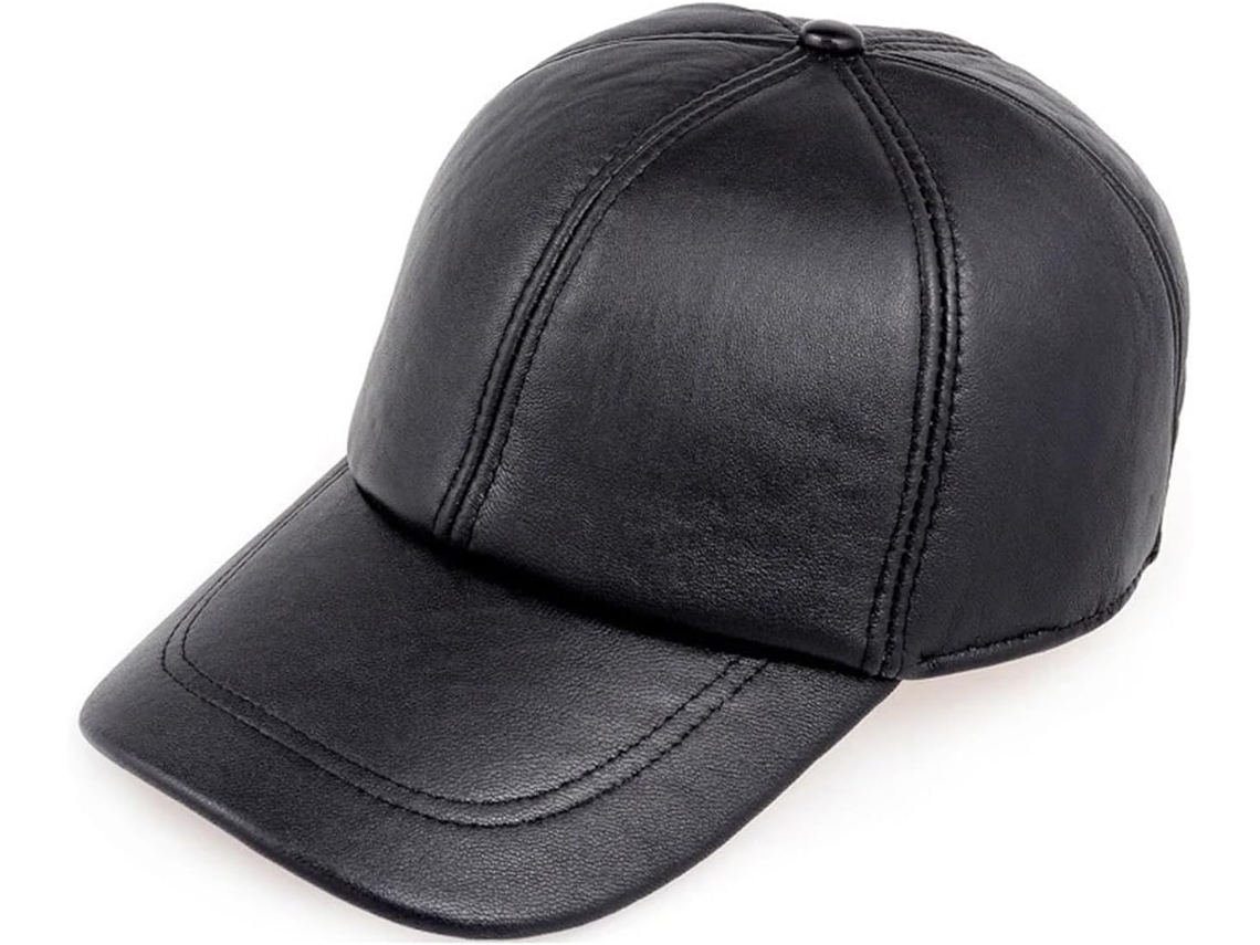 Gorra De Béisbol De Cuero Genuino Para Hombre, Gorro De Invierno De Piel De Oveja, Cálido Y Ajustable.