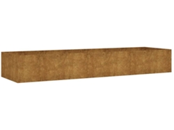 Jardinera VIDAXL Marrón Acero (280x80x40cm)