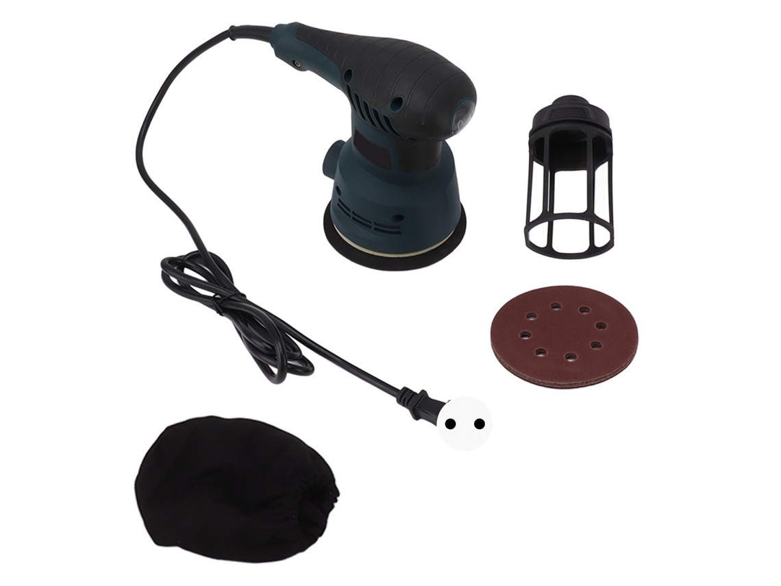 Lijadora orbital de 300 W, ABS, compacta, eléctrica, con papel de lija para carpintería, pulido y carpintería, enchufe UE 220 V.
