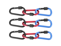 9 Mosquetones Gruesos De Aleación De Aluminio En Forma De D De 8 Cm Con Hebilla Para Mochilas Y Llaveros