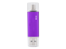 Memoria Usb Flash Drive U Disk Portátil De Alta Velocidad Otg De Doble Uso Usb 2.0 Morado 8g