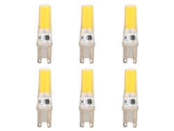 Rebe-6pcs Bombilla Led G9 Cob Regulable 220v Sustituto Para Lámparas De Pared Y Mesa
