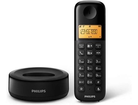 Teléfono Fijo PHILIPS D1601B/34 Negro