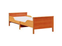Syfax™ Cama Con Colchón Extensible Con Cabecera Marrón 80 X 200 Cm