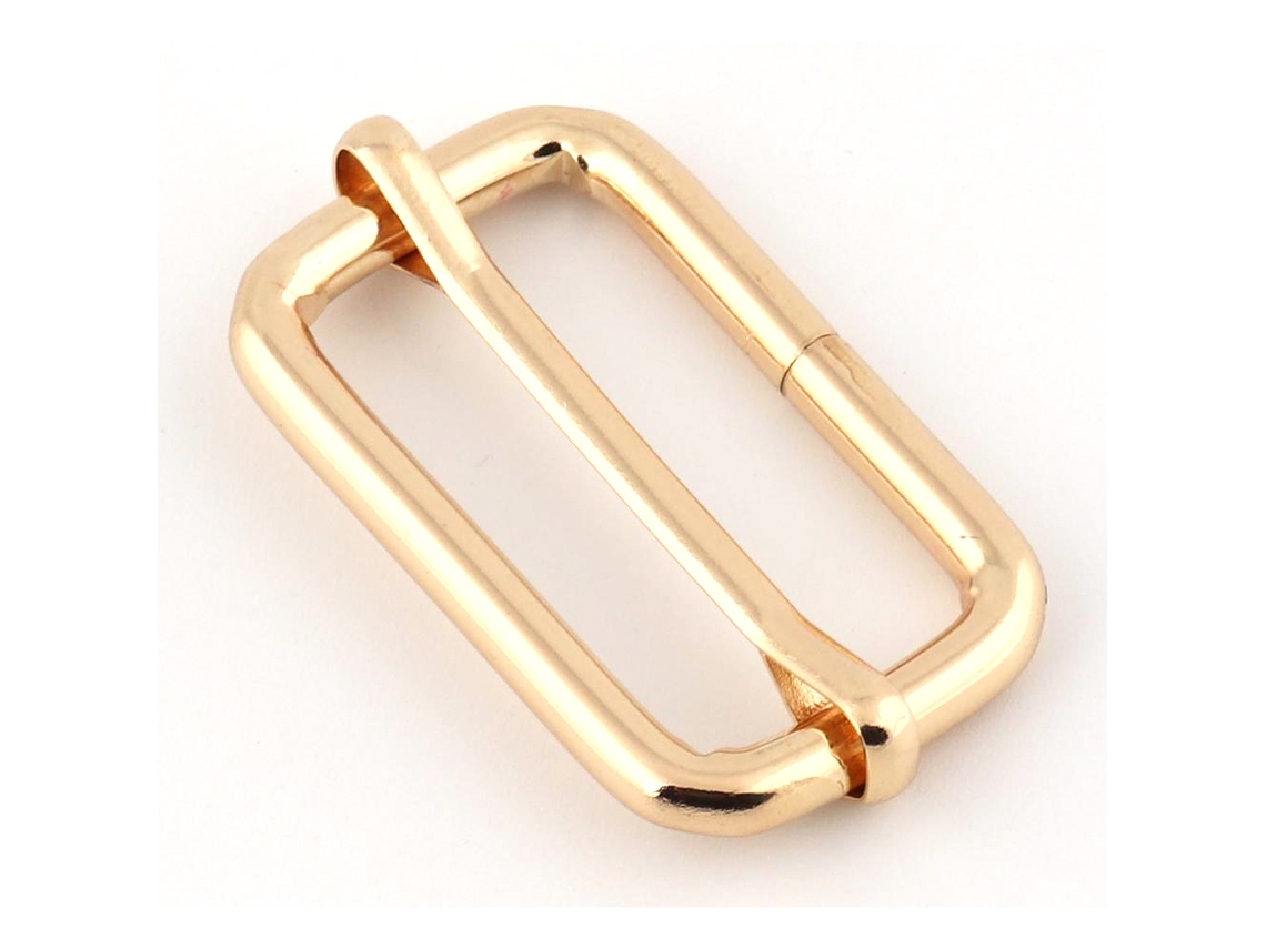 10pcs Ajuste de Metal Slide Fivela Correias Ajustadores Correias Slide Fivela Anel de Carteira Slide Fivela Hardware (38 Mm) MDUG (ouro)