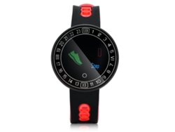Reloj Inteligente Resistente Al Agua Con Monitor De Frecuencia Cardíaca Y Monitor De Presión Arterial, Correa Roja, Bluetooth, Ip68.