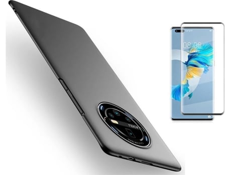 Kit Carcasa Y Protector Huawei Mate 40 Pro Turtleshell Rígido Negro