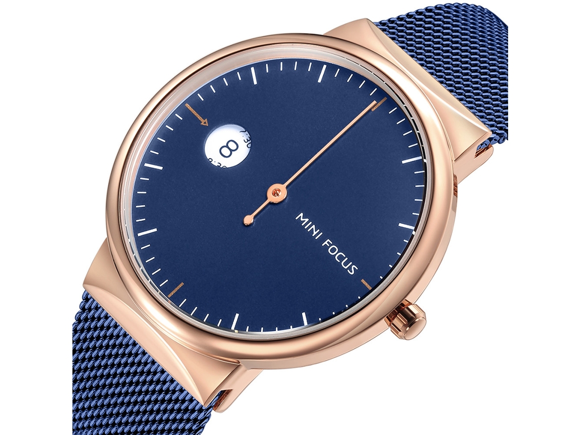 Relógio De Pulso De Quartzo Para Homem E Mulher Com Painel Redondo (rosa) - À Prova D'água, Metal, Fashion