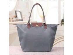 Bolso clásico de compras para mujer en color liso, confeccionado en tela Oxford y nailon, plegable, para llevar al hombro o guardar objetos. GOKOCO