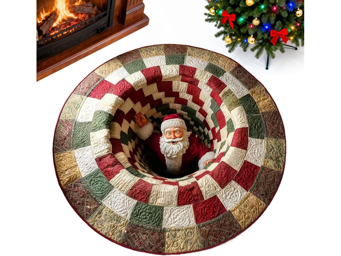 Felpudo Navideño | Alfombra Antideslizante Para Cocina, Efecto 3d, Para Uso Exterior, Entrada, Patio, Terraza