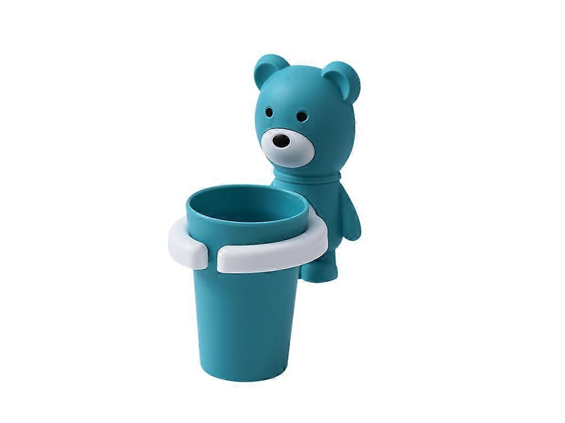 Rebe-portacepillos Infantil Oso Cartoons Succión Pared Baño Plástico Pp Grado Alimentario Herramientas Cepillo Dental Tamaño 1