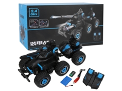 Ats-coche De Control Remoto Stunt Con 6 Ruedas, Rechargeable, Sprayer De Agua, Juguete De Coche Negro