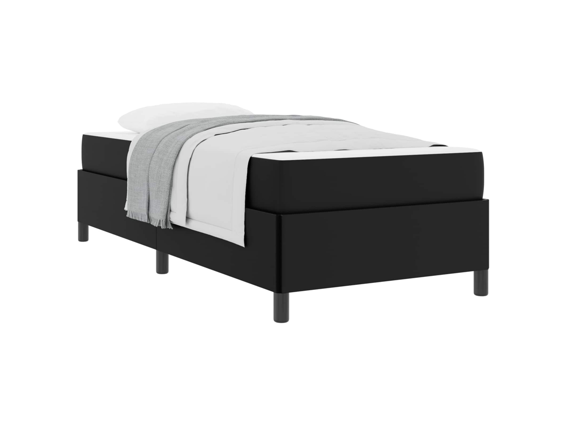 Maison Exclusive - Estructura De Cama Con Colchón Negro 80 X 200 Cm Tela