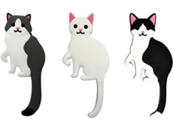 Paquete de 3 ganchos autoadhesivos para pared, ganchos para puerta de baño, diseño de animales adorables