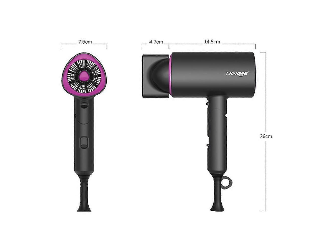 Secador de pelo plegable de alta potencia, secado rápido, viento caliente y frío, para viajes en casa Ly Ebike