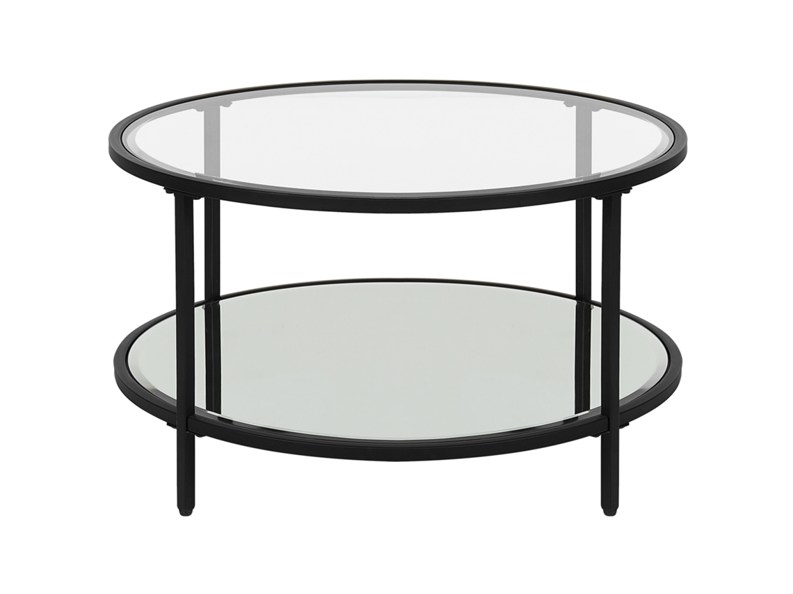 Mesa auxiliar BELIANI Birney de Vidrio templado Negro 70x70x40