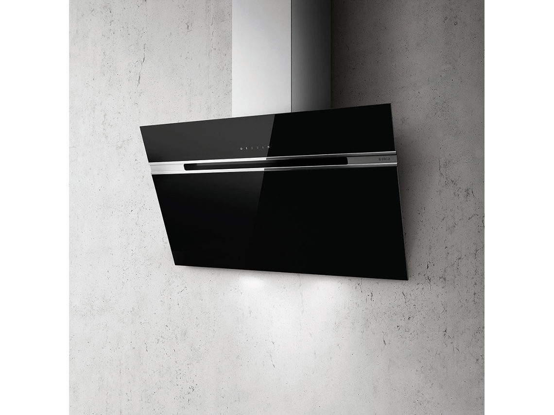 Campana inclinada decorativa 90cm 735m3/h negra stripe bl/a/90/lx - ELICA