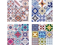 Signes Grimalt  - Salvamantel hidráulico 4 Unidades Multicolor de Ceramica | Salvamanteles Mantel Individual Salvamanteles Individuales 1x20x20cm